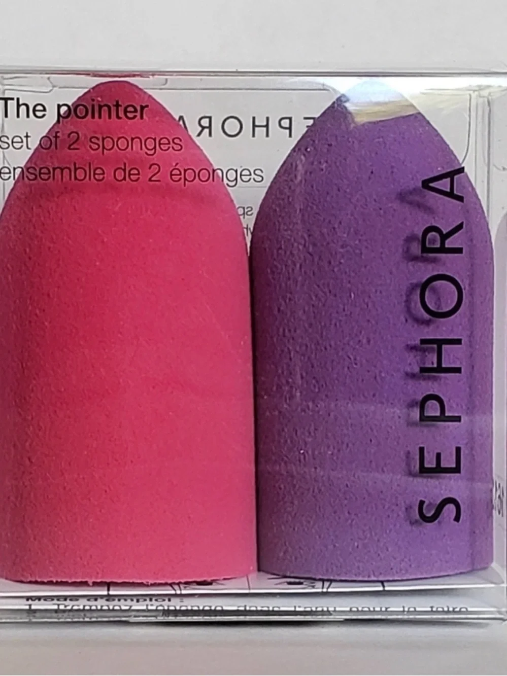 Sephora Pointed Blending Sponge Duo — Purple & Hot Pink